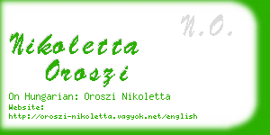 nikoletta oroszi business card